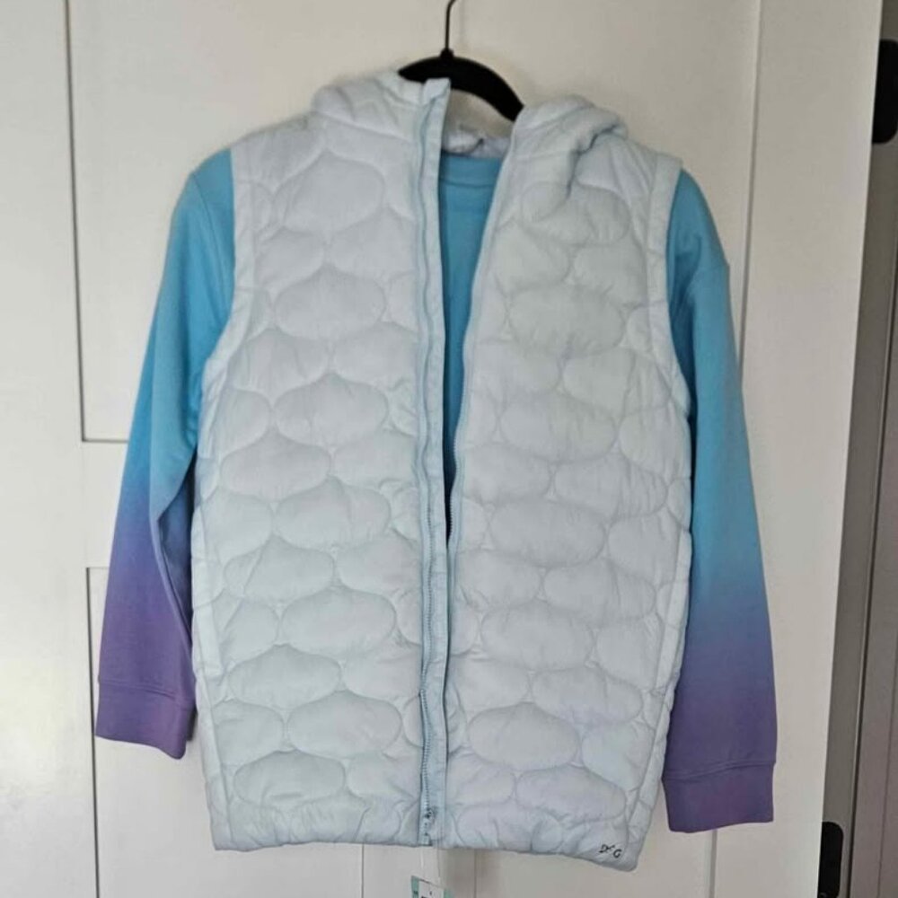 Girls DSG puffer vest & AIM sweatshirt